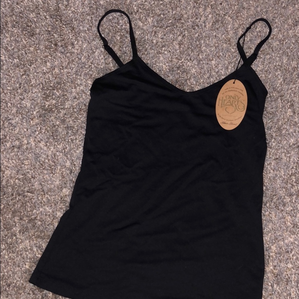 Black tank top.